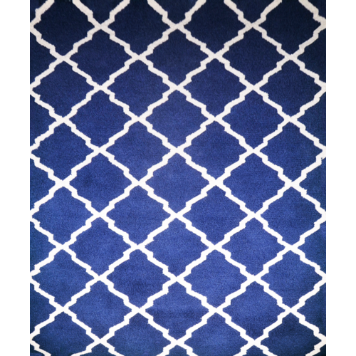 Moroccan Lattice Style Blue Hand-Woven Rugs