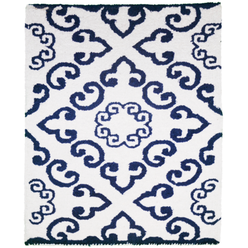 Blue Moroccan Hand-tufted Doormat
