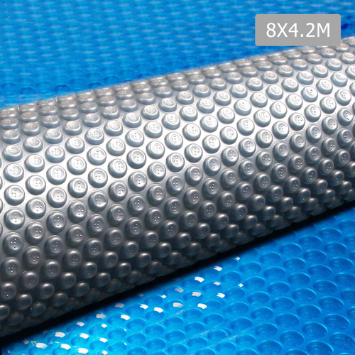 Aquabuddy 8 X 4.2m Solar Swimming Pool Cover - Blue & Grey