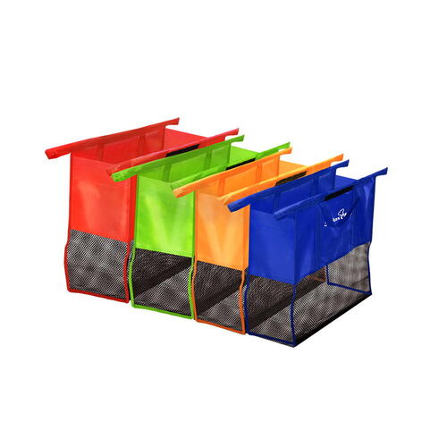 Set of 4 Shopping Trolley Bags System Reusable Shopping Bags