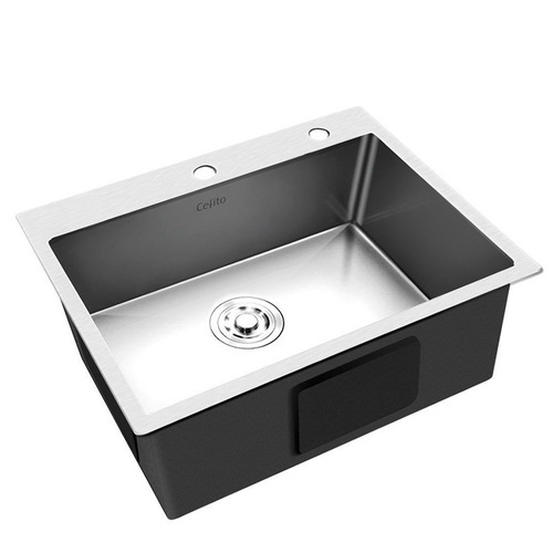 Cefito Stainless Steel Kitchen Sink 680X450MM Under/Topmount Sinks Laundry Bowl Silver