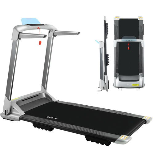 OVICX Electric Treadmill Q2S Home Gym Exercise Machine Fitness Equipment Compact Full Foldable Silver