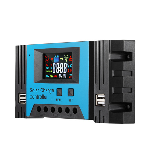 30A Solar Panel Battery Regulator Charge Controller PWM LCD 4 USB 30AMP 12V/24V