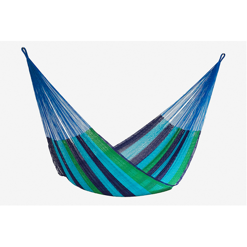 Mayan Legacy Jumbo Size Cotton Mexican Hammock in Oceanica Colour